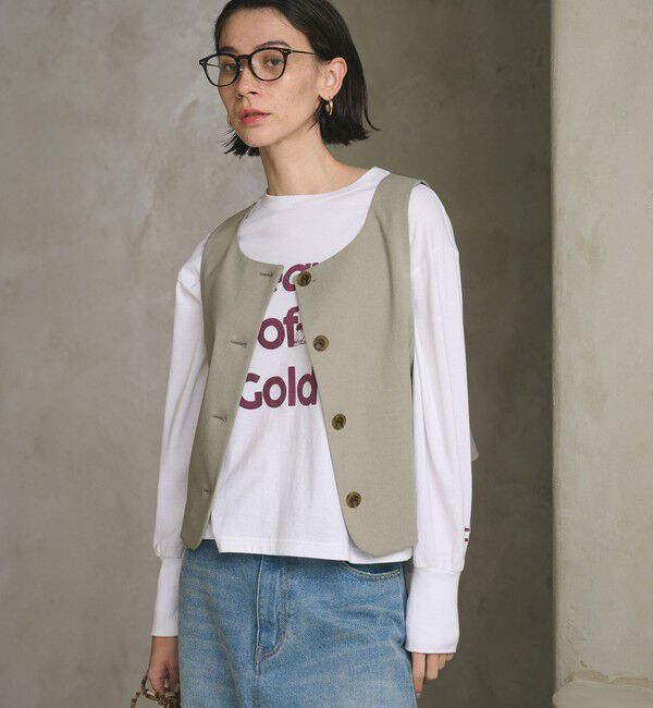 BEAUTY&YOUTH UNITED ARROWS「スクエアネック 2WAYベスト 吸水速乾 防シワ UV」|ベスト・ジレ|BEIGE