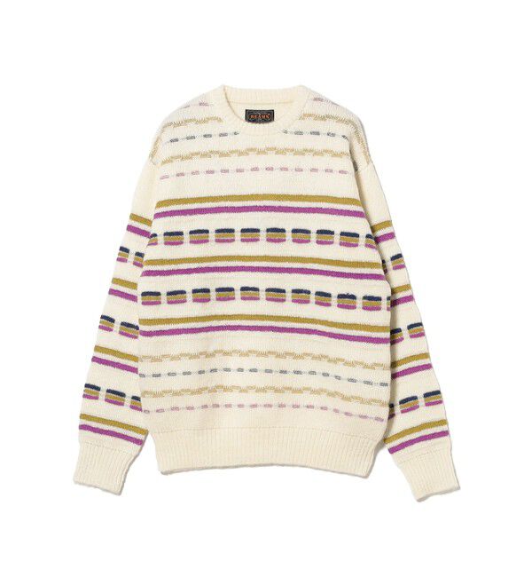 BEAMS PLUS「Crew Jacquard Stripe」|ニット・セーター|