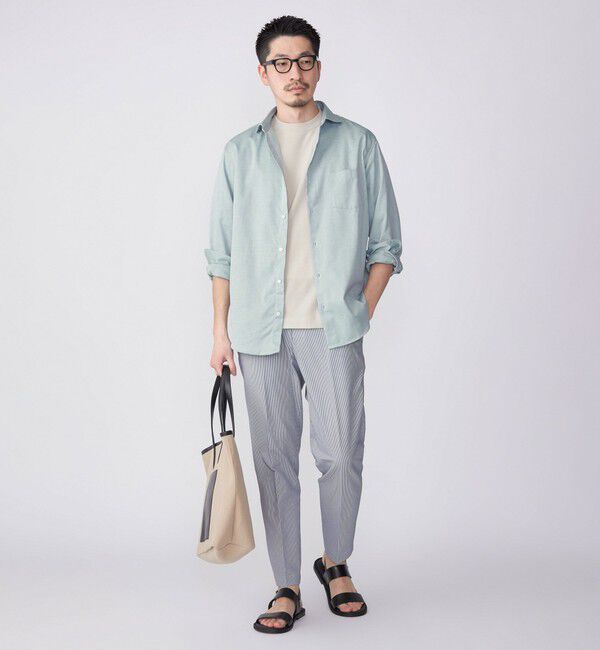 SHIPS「SHIPS:〈接触冷感〉 セミワイドカラー アイスコットン ロングスリーブ シャツ」|シャツ・ブラウス|