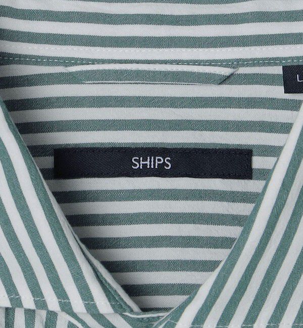 SHIPS「SHIPS:〈接触冷感〉 セミワイドカラー アイスコットン ロングスリーブ シャツ」|シャツ・ブラウス|