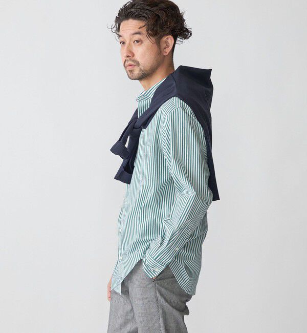 SHIPS「SHIPS:〈接触冷感〉 セミワイドカラー アイスコットン ロングスリーブ シャツ」|シャツ・ブラウス|