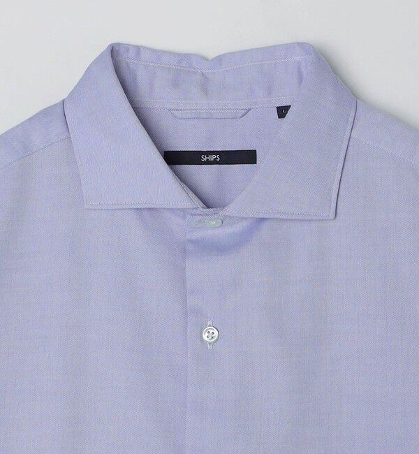 SHIPS「SHIPS:〈接触冷感〉 セミワイドカラー アイスコットン ロングスリーブ シャツ」|シャツ・ブラウス|