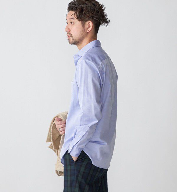 SHIPS「SHIPS:〈接触冷感〉 セミワイドカラー アイスコットン ロングスリーブ シャツ」|シャツ・ブラウス|