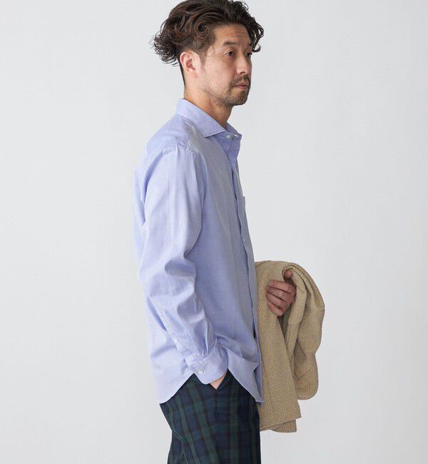 SHIPS「SHIPS:〈接触冷感〉 セミワイドカラー アイスコットン ロングスリーブ シャツ」|シャツ・ブラウス|