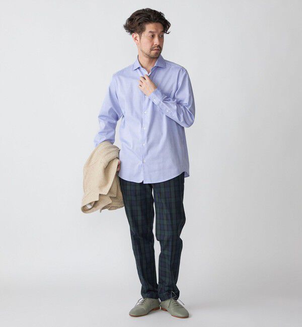 SHIPS「SHIPS:〈接触冷感〉 セミワイドカラー アイスコットン ロングスリーブ シャツ」|シャツ・ブラウス|