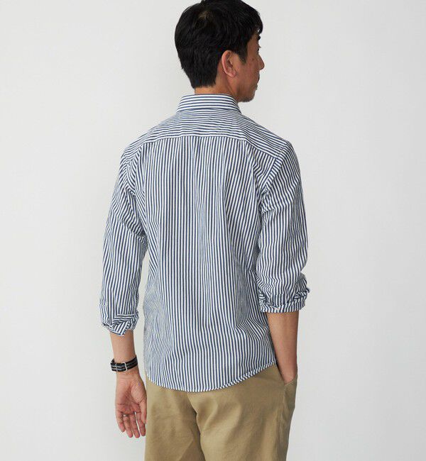 SHIPS「SHIPS:〈接触冷感〉 セミワイドカラー アイスコットン ロングスリーブ シャツ」|シャツ・ブラウス|