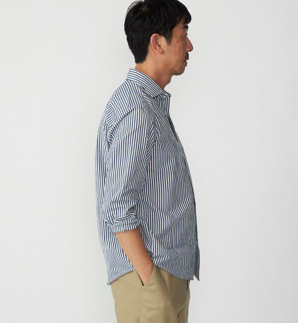 SHIPS「SHIPS:〈接触冷感〉 セミワイドカラー アイスコットン ロングスリーブ シャツ」|シャツ・ブラウス|