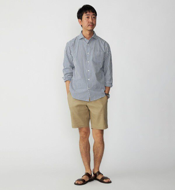 SHIPS「SHIPS:〈接触冷感〉 セミワイドカラー アイスコットン ロングスリーブ シャツ」|シャツ・ブラウス|