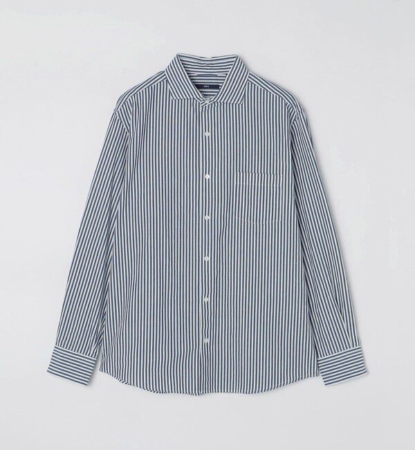 SHIPS「SHIPS:〈接触冷感〉 セミワイドカラー アイスコットン ロングスリーブ シャツ」|シャツ・ブラウス|