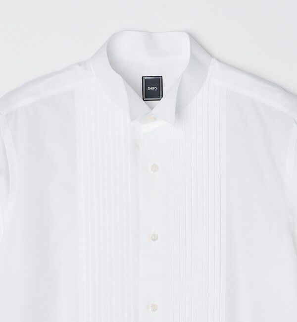 SHIPS「SHIPS：フォーマル ウィングカラー ピンタックブザム シャツ」|シャツ・ブラウス|