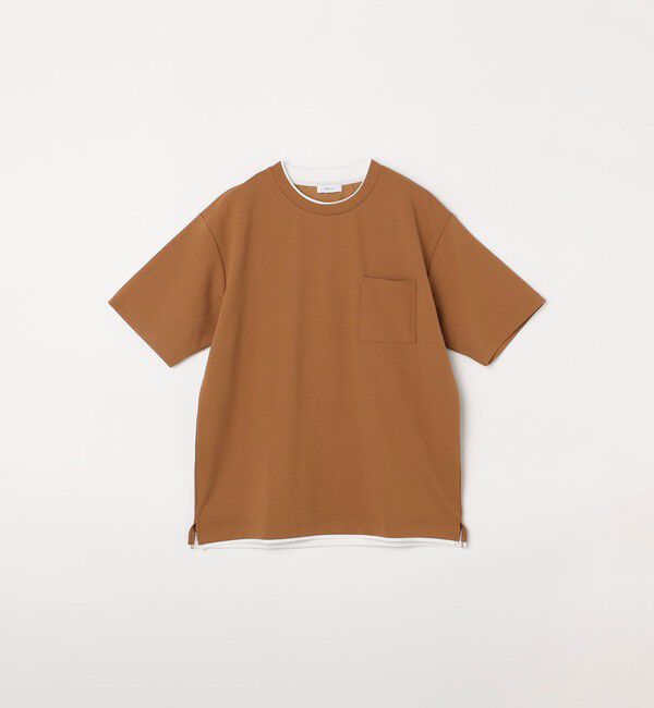 SHIPS any「SHIPS any: 〈吸水・速乾・ストレッチ〉 フェイク レイヤード Tシャツ 24SS◇」|Tシャツ・カットソー|