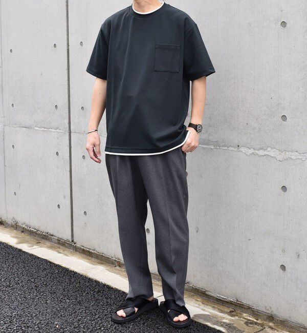 SHIPS any「SHIPS any: 〈吸水・速乾・ストレッチ〉 フェイク レイヤード Tシャツ 24SS◇」|Tシャツ・カットソー|