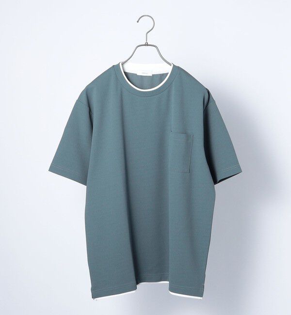 SHIPS any「SHIPS any: 〈吸水・速乾・ストレッチ〉 フェイク レイヤード Tシャツ 24SS◇」|Tシャツ・カットソー|