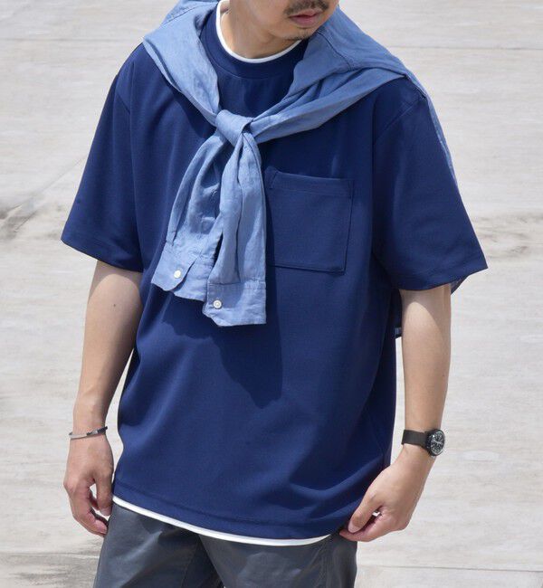 SHIPS any「SHIPS any: 〈吸水・速乾・ストレッチ〉 フェイク レイヤード Tシャツ 24SS◇」|Tシャツ・カットソー|