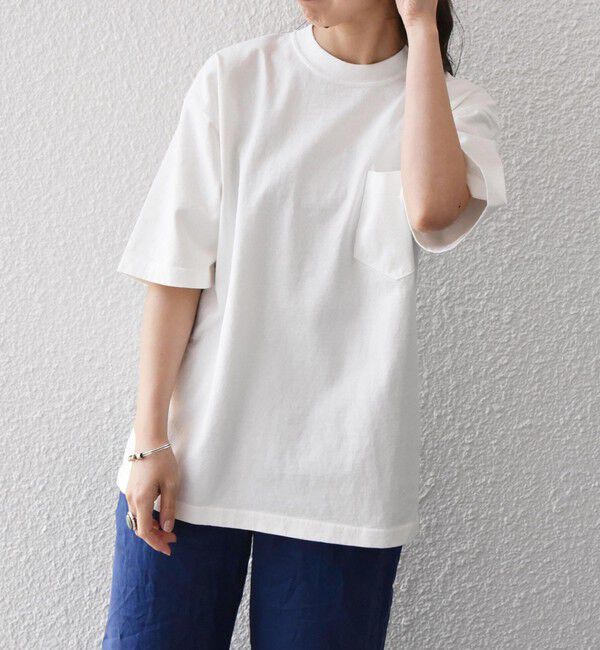 SHIPS any「SHIPS any: "COTTON USA"  ヘビーウェイト クルーネック ポケット Tシャツ」|Tシャツ・カットソー|