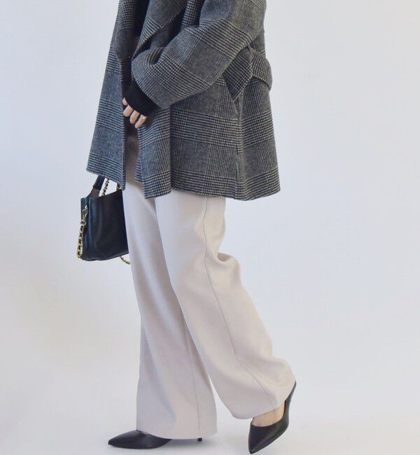 quaranciel「quaranciel:〈洗濯機可能〉イージー フレア パンツ」|その他|ベージュ