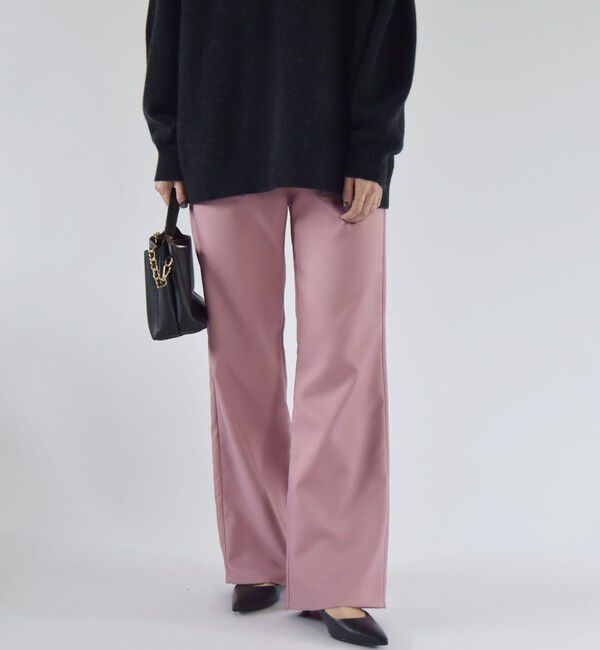 quaranciel「quaranciel:〈洗濯機可能〉イージー フレア パンツ」|その他|ピンク