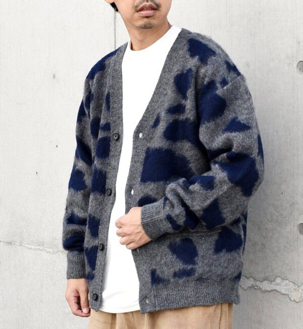 SHIPS any「SHIPS any: シャギー パターン ユニセックス ニット カーディガン 23AW◇」|カーディガン|