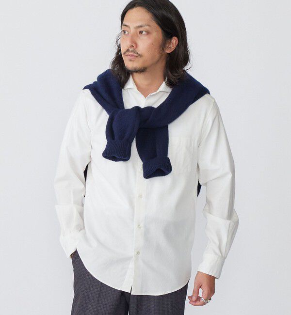 SHIPS「SHIPS: ネル ソリッド セミワイドカラー シャツ」|シャツ・ブラウス|