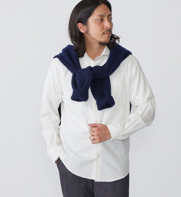 SHIPS「SHIPS: ネル ソリッド セミワイドカラー シャツ」|シャツ・ブラウス|