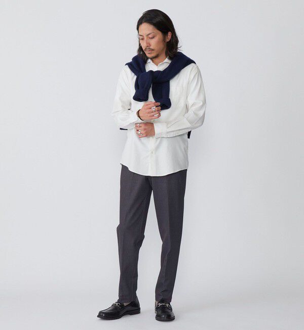 SHIPS「SHIPS: ネル ソリッド セミワイドカラー シャツ」|シャツ・ブラウス|