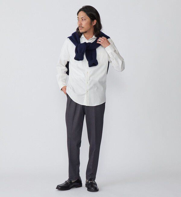 SHIPS「SHIPS: ネル ソリッド セミワイドカラー シャツ」|シャツ・ブラウス|