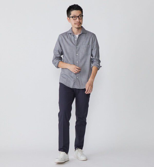 SHIPS「SHIPS: ネル ソリッド セミワイドカラー シャツ」|シャツ・ブラウス|