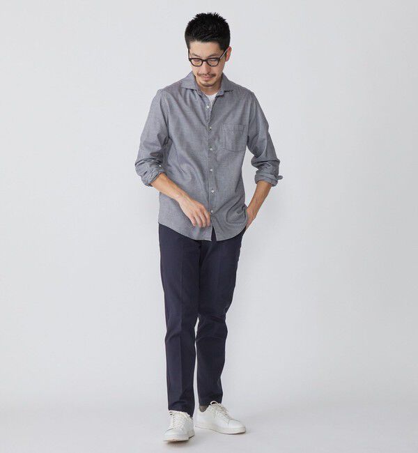 SHIPS「SHIPS: ネル ソリッド セミワイドカラー シャツ」|シャツ・ブラウス|