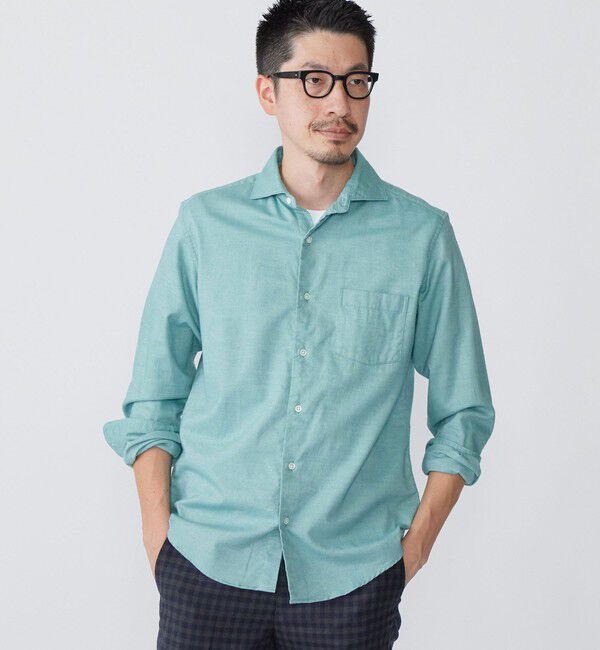 SHIPS「SHIPS: ネル ソリッド セミワイドカラー シャツ」|シャツ・ブラウス|