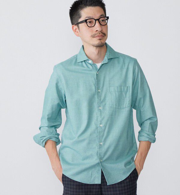 SHIPS「SHIPS: ネル ソリッド セミワイドカラー シャツ」|シャツ・ブラウス|