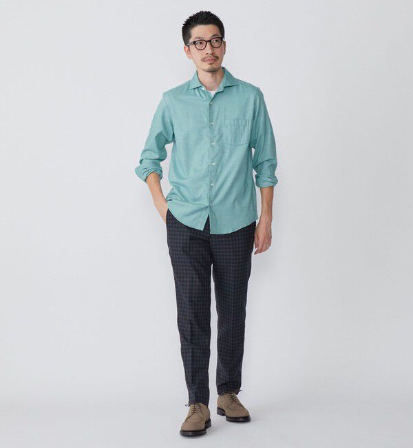 SHIPS「SHIPS: ネル ソリッド セミワイドカラー シャツ」|シャツ・ブラウス|