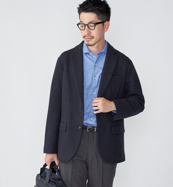 SHIPS「SHIPS: ネル ソリッド セミワイドカラー シャツ」|シャツ・ブラウス|