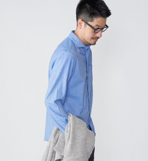 SHIPS「SHIPS: ネル ソリッド セミワイドカラー シャツ」|シャツ・ブラウス|