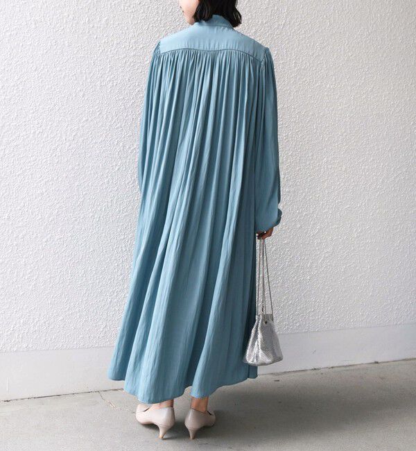 SHIPS for women「little black:〈手洗い可能〉カッセン ボリューム ワンピース（セレモニー対応可）」|ワンピース|