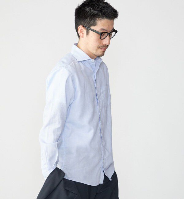 SHIPS「SHIPS: 〈接触冷感〉セミワイドカラー アイスコットン カラミ ロングスリーブ シャツ」|シャツ・ブラウス|