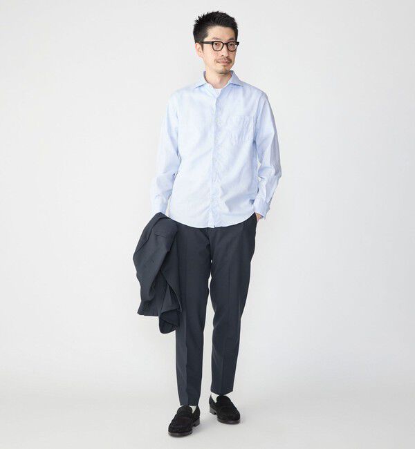 SHIPS「SHIPS: 〈接触冷感〉セミワイドカラー アイスコットン カラミ ロングスリーブ シャツ」|シャツ・ブラウス|