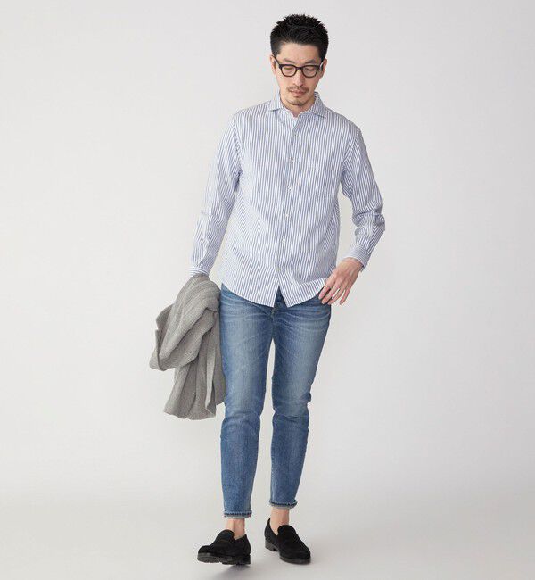 SHIPS「SHIPS: 〈接触冷感〉セミワイドカラー アイスコットン カラミ ロングスリーブ シャツ」|シャツ・ブラウス|