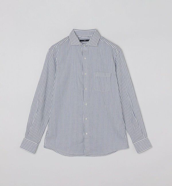 SHIPS「SHIPS: 〈接触冷感〉セミワイドカラー アイスコットン カラミ ロングスリーブ シャツ」|シャツ・ブラウス|