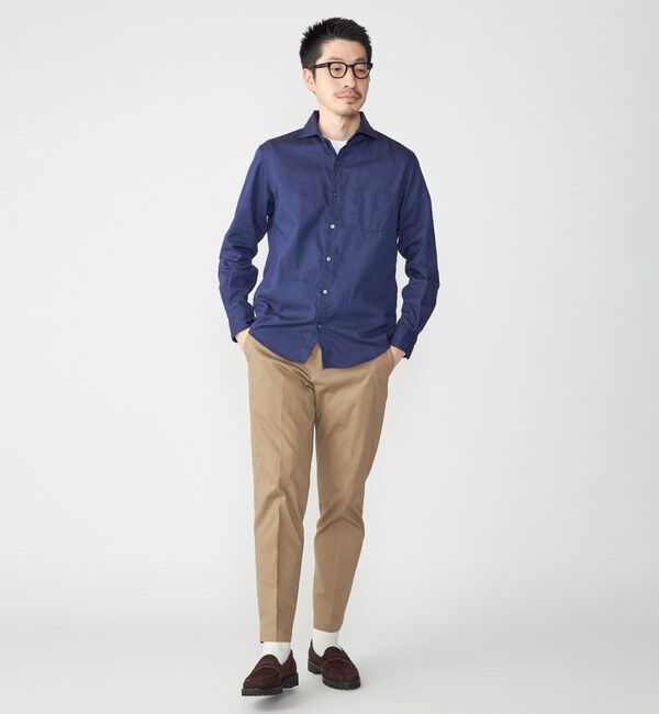 SHIPS「SHIPS: 〈接触冷感〉セミワイドカラー アイスコットン カラミ ロングスリーブ シャツ」|シャツ・ブラウス|