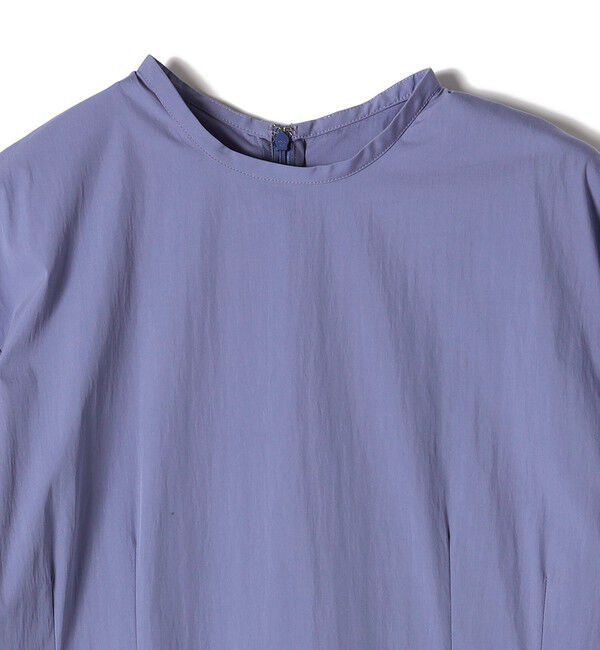 SHIPS for women「SHIPS Primary Navy Label:〈洗濯機可能〉コットン ナイロン ブルー ワンピース」|ワンピース|