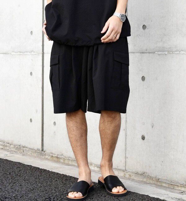 SHIPS any「SHIPS any:〈撥水・軽量・ストレッチ〉SOLOTEX(R)シアサッカー ワイド カーゴ ショーツ◇」|その他|