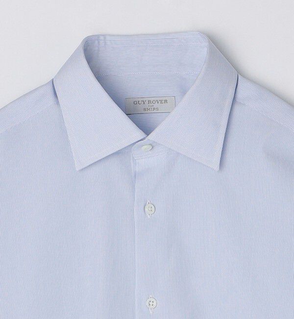 SHIPS「GUY ROVER: ヘアラインストライプ ワイドカラー シャツ」|シャツ・ブラウス|