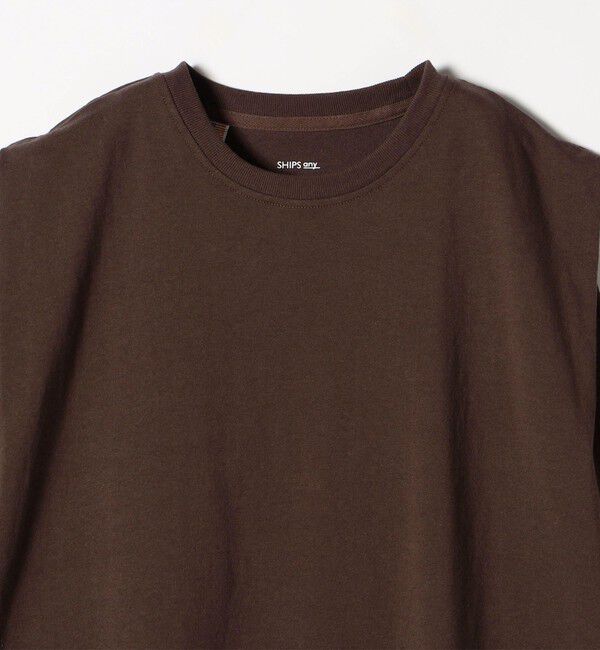 SHIPS any「SHIPS any:〈抗菌防臭/洗濯機可能〉USAコットン ラウンドヘム ノースリーブ TEE」|Tシャツ・カットソー|