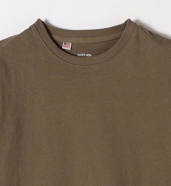 SHIPS any「SHIPS any:〈抗菌防臭/洗濯機可能〉USAコットン ラウンドヘム ノースリーブ TEE」|Tシャツ・カットソー|