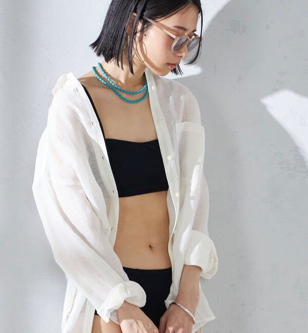 SHIPS for women「〈手洗い可能〉イタリアンパイル スイムウェア(ビキニ)」|ビキニ|ブラック