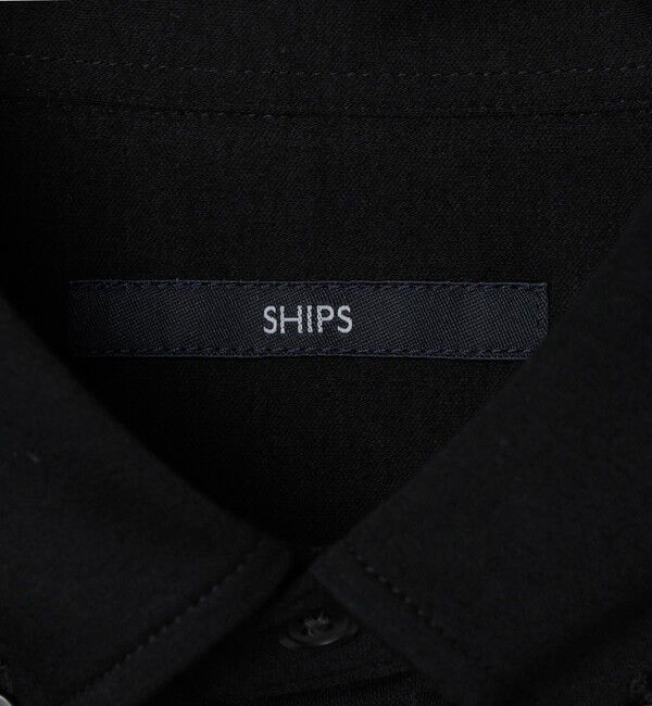SHIPS「【WEB限定】SHIPS: ワンポイント ロゴ ジャージー ボタンダウン 5スリーブ シャツ」|シャツ・ブラウス|
