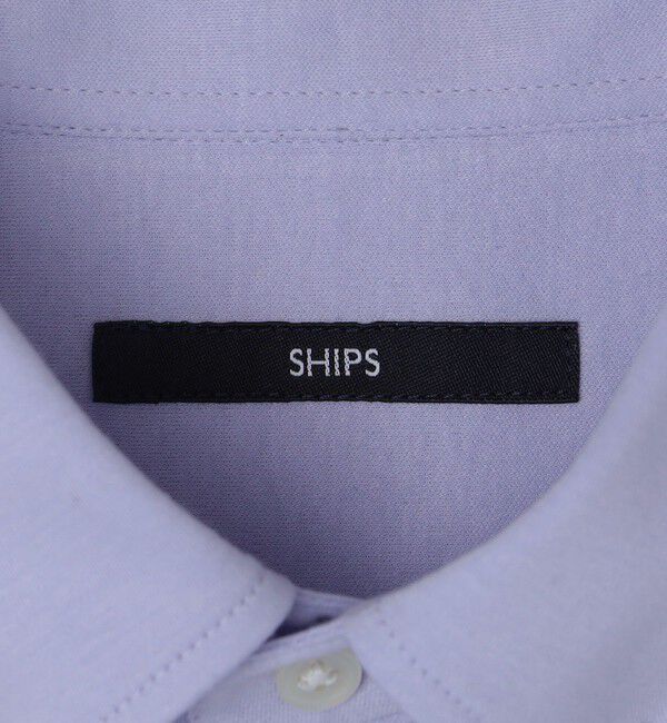 SHIPS「【WEB限定】SHIPS: ワンポイント ロゴ ジャージー ボタンダウン 5スリーブ シャツ」|シャツ・ブラウス|