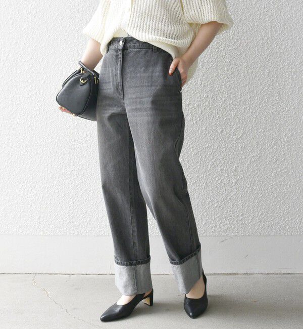 SHIPS any「SHIPS any: ワイド ロールアップ デニム パンツ［SHIPS any DENIM］」|デニム|