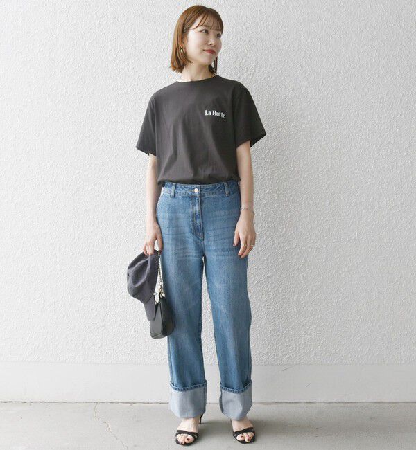 SHIPS any「SHIPS any: ワイド ロールアップ デニム パンツ［SHIPS any DENIM］」|デニム|