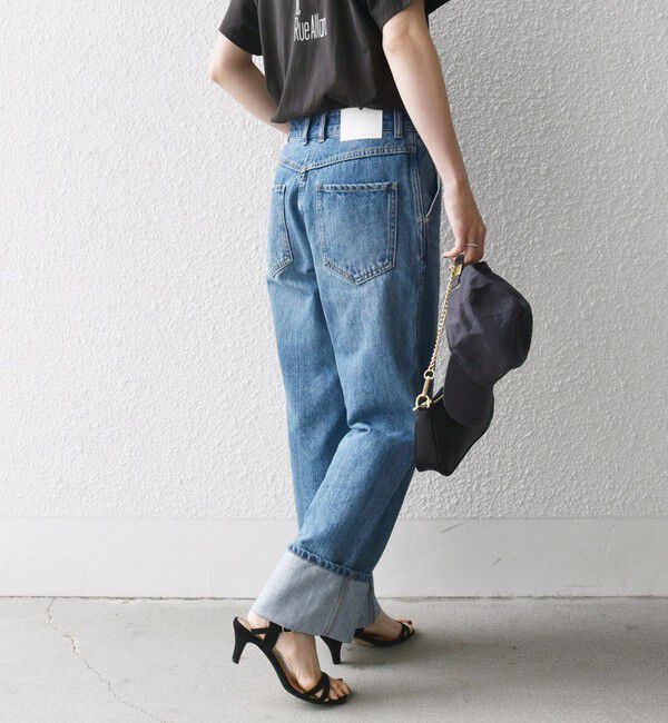 SHIPS any「SHIPS any: ワイド ロールアップ デニム パンツ［SHIPS any DENIM］」|デニム|